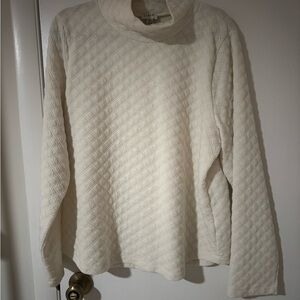 J. Crew Cream Quilted Top